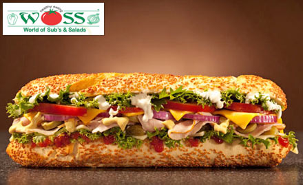 Woss World of Sub's And Salad Karapakkam - Rs 169 for delicious combo meal - sub, brownie with ice cream & 1 iced tea