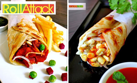Roll Attack Magarpatta City - Buy 1 get 1 offer on rolls. Double delights!