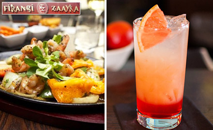 Firangi Zaayka Chandkheda - Buy 1 get 1 offer on pizza, sizzler & mocktails. Generous portions & fresh food!