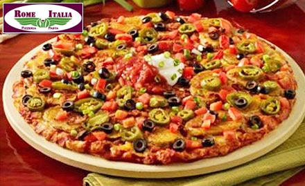 Roma Italia Sector 32 - Buy 1 get 1 offer on large or medium pizza. Double bonanza!