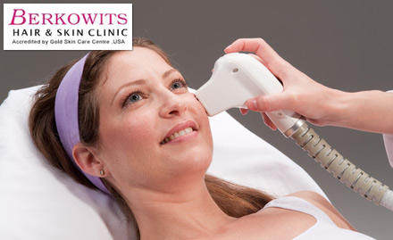 Berkowits Hair & Skin Clinic Connaught Place - Comprehensive skin care treatments at just Rs 699. Choose any 1 from skin peel treatments, skin tightening therapy, wine facial or more! 