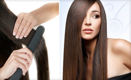 Beauty Studio 58 - Curls N Curves Himayat Nagar - Rs 2199 for hair straightening, smoothening or rebonding. L'Oreal & Matrix products used!