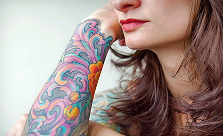 Octopus Tattoos Lajpat Nagar 2 - Rs 449 for 12 inch coloured or black & grey permanent tattoo. The ultimate body art studio!