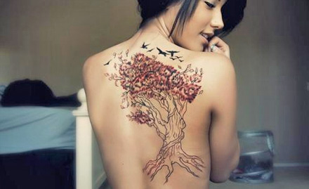 Show Off Tattoos Lajpat Nagar 2 - Rs 449 for 14 inch coloured or black & grey permanent tattoo. Ink it cool!