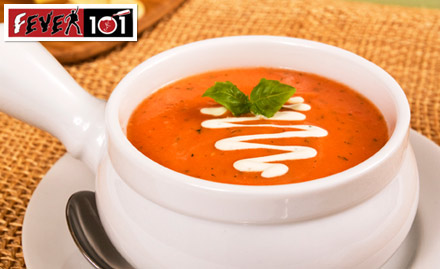 Fever 101 Bodakdev - Enjoy unlimited meal starting from Rs 299. Feast on dal, soup, salad, papad, roti, naan, paratha & more!