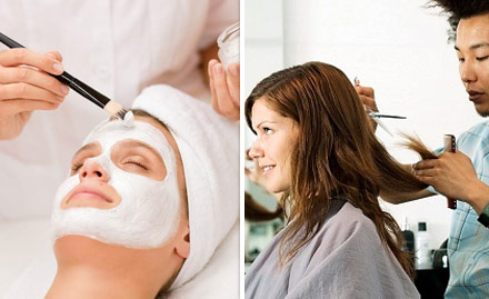 Aroma Ladies Beauty Parlour Picnic Garden - Rs 399 for facial, manicure, threading, pedicure, hair cut, hair wash & more