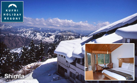 Kufri Holiday Resort Kufri Hills, Shimla - Rs 5549 for 3D/2N couple stay in Shimla. Experience the magic of Himalayas!