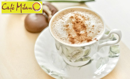 Cafe Milano Viman Nagar - Buy 1 get 1 offer on hot or cold coffee. Time to brew your senses!
