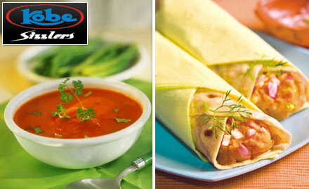 Kobe Sizzlers Vijay Nagar - Buy 1 get 1 offer on soup & rolls. Scrumptious delights!