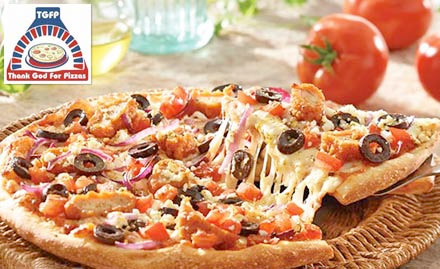 Thank God For Pizzas Bhosari - Enjoy buy 1 get 1 free offer on medium veg or non veg pizza!