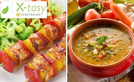 Xtasy Restaurant - Mango Hotels MG Road - Delicious 3 course veg meal at just Rs 279. Valid at Hyderabad & Jodhpur! 