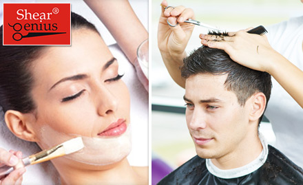 Shear Genius Unisex Salon New Palasiya - 35% off on hair and skin care services at just Rs 9