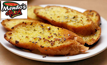 Mendo's Pizza Miyapur - Rs 254 for soup, medium pizza, choice of salad, garlic bread, ice-cream with brownie & 1 soft beverage.
