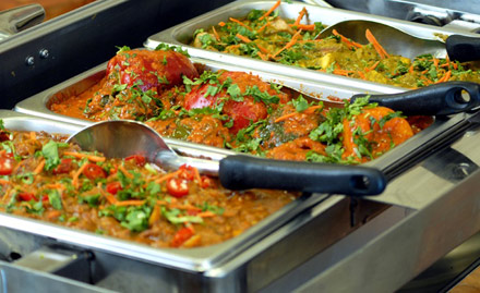 Clover Restrobar, Cafe and Banquet Sector - 10 - Enjoy veg or non-veg buffet meal for two starting from Rs 441