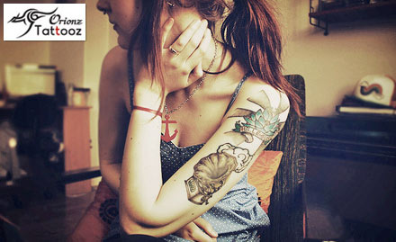 Orionz Tattooz Connaught Place - Rs 399 for 8 sq inch permanent tattoo!