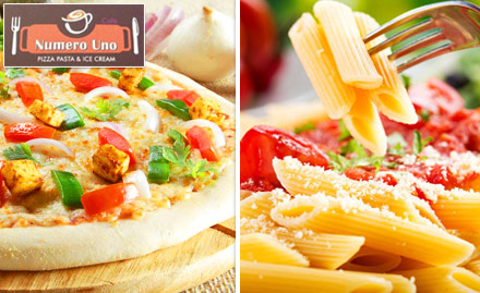 Numero Uno Saligramam - Get a regular pizza, starter or soft beverage absolutely free on purchase of medium pizza or pasta
