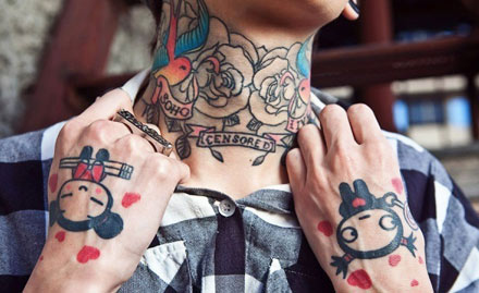 Z Seven Tattoo Studio & Hair Saloon Guru Nanak Pura West - 50% off on permanent coloured tattoo. Let your body be the canvas! 