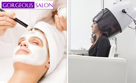 Gorgeous Salon Home Services - Rs 700 for L'Oreal hair spa, bleach, facial, chocolate waxing and more 
