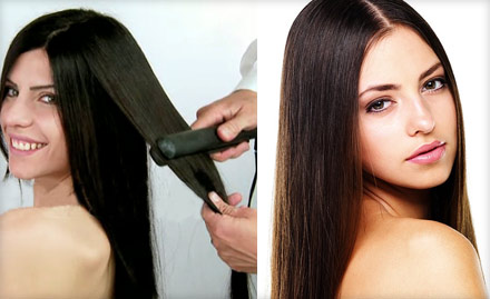 Sensation Professional Unisex Salon Chandmari - Rs 2999 for hair straightening along with hair spa & hair wash