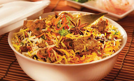 New Taj Restaurant BH Road - Unlimited biryani at just Rs 199. Savour the authentic Mughlai flavour!

