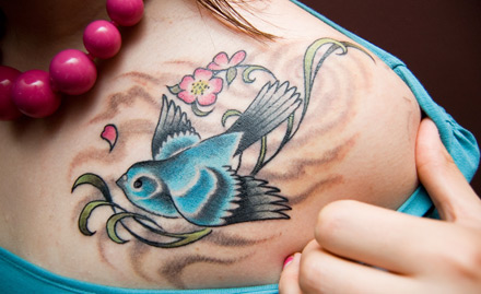 Aemmi Tattoo Ratanada - 40% off on 4 sq inch permanent tattoo (black & coloured) 
