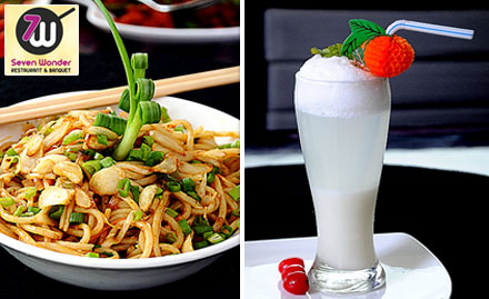 7 Wonder Restaurant Naroda - Buy 1 get 1 free offer on mocktails, kakuri roomali, matka biryani, China wall noodles & desserts