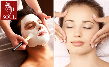 SOUL Unisex Salon & Spa Andheri East - Rs 1299 for chocolate red wine & gold radiance head to toe spa or grooming. Pamper yourself with specially tailored beauty combos!