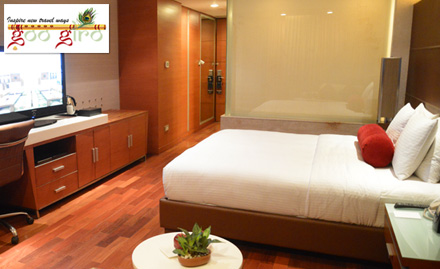 Googiro.com  - Upto 45% off on Deluxe Suites, Club Rooms & Superior Rooms. Additionally enjoy, lavish buffet b/f & unlimited IMFL along with a complimentory 1/2Kg cake!