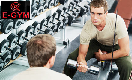 E Gym Andheri West - Rs 9 to get 4 gym sessions. Also get 3 months gym membership absolutely free on enrollment for 3 months!