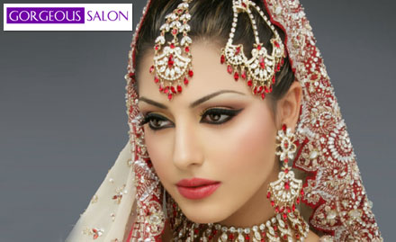 Gorgeous Salon Home Services - Comprehensive pre-bridal & bridal package starting Rs 2300 only. Get bridal services, mehandi, engagement makeup & more!