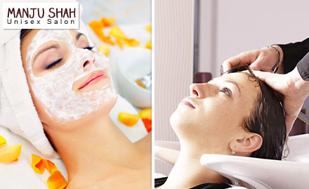 Manju Shahs Unisex Beauty Studio Greater Kailash Part 2 - Rs 999 for facial, L'Oreal hair spa, bleach, deluxe manicure, deluxe pedicure, waxing & more
