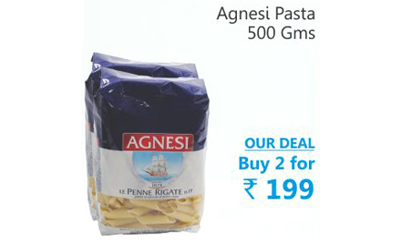 SRS Value Bazaar Sector 51, Noida - Rs 199 for Agnesi Pasta 500gms (pack of 2). Valid at all SRS outlets. 