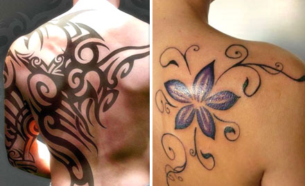 Naksh Tattoos n Piercing Studio Ameerpet - 50% off on temporary tattoos. Wear your thoughts on your skin!