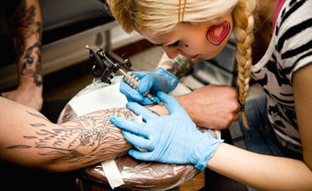 Ink Black Shine Tatto Studio Purulia Road - Get 40% off on coloured and black permanent tattoo - Express your thoughts with a tattoo