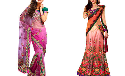Bhagwati Sarees Main Bazar - Get upto 20% off on saree. Elegance in tradition!
