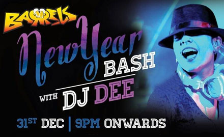 Barrels Vasant Vihar - 30% off on entry passes for New Year Party. Enjoy unlimited food, drinks & more!