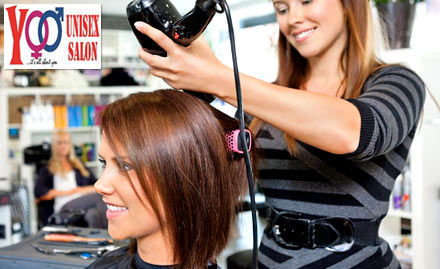 Yoo Unisex Salon Bellandur - Rs 4999 for L'Oreal hair straightening or rebonding & more. Located in Bangalore Central Mall!