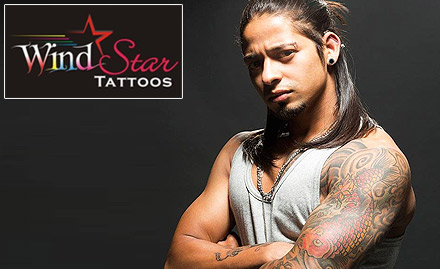 Wind Star Tattoo Kamla Nagar - Rs 549 for 10 inch permanent tattoo. Tattoo mania is back in town!