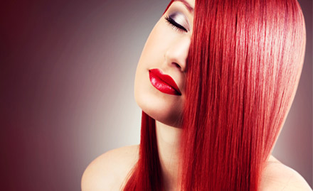 Heavens Beauty Parlour & Institute Raja Park - Hair rebonding at just Rs 2549. Get silky, smooth and straight hair!