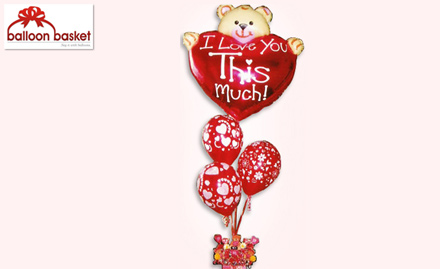Balloon Basket Banjara Hills - 25% off on balloons and chocolates. Valentine's Day special!