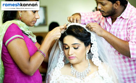 Ramesh Kannan - The Makeup Artist Edapally - 35% off on bridal services - The services to make you look elegant on your special day