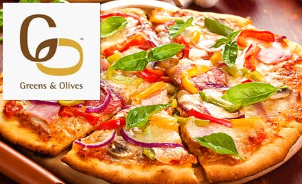 Greens & Olives Aundh - Rs 599 for food and beverages worth Rs 1000. Taste authentic Italian cuisine!