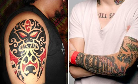 Inked Tattoos Koti - 35% off on black & coloured permanent tattoo. Flaunt your attitude!