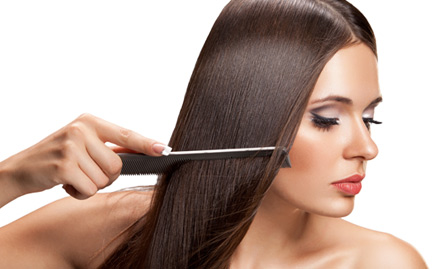 Padma's Beauty Plus Saidapet - 50% off on Matrix hair straightening. Straighten those curls!