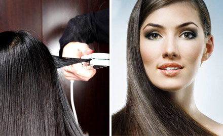 Dazzle U Family Salon & Spa Thiruvanmiyur - 50% off on L'Oreal hair straightening. Get a shiny look!