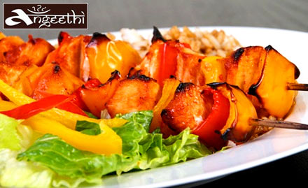 Angeethi Siri Fort - Combo meal for 2 at just Rs 1099. Enjoy starter, main course, biryani and Indian breads!