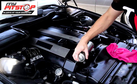 My Pitstop Home Services - 25% off on complete car care packages for just Rs 19. Services right at your doorstep!