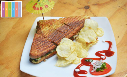 Bombay Bhel Koregaon park - Enjoy buy 1 get 1 offer on sandwich & bhel for just Rs 9. Street food with a twist!