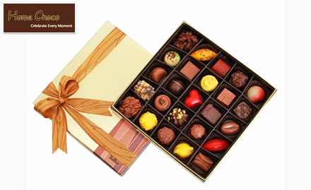 Homechoco Home Delivery - Chocolate box at just Rs 249. Enjoy delicious assorted flavours!