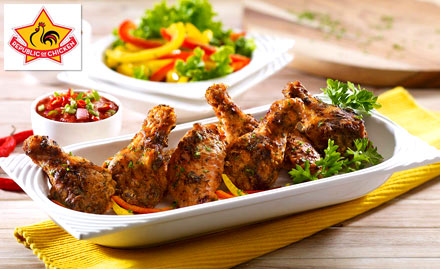 Republic Of Chicken Kaulagarh Road - 20% off on food bill. Relish the delicious chicken!